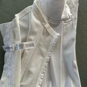 White Satin Corset Top